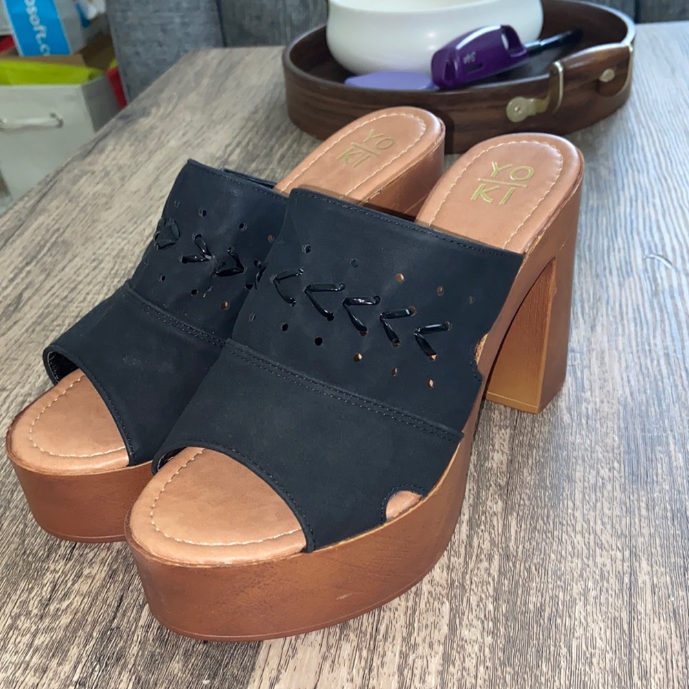 Tan Block Heels